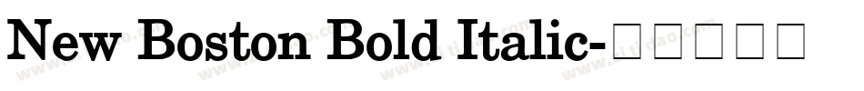 New Boston Bold Italic字体转换